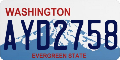 WA license plate AYD2758