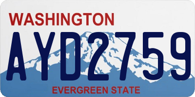 WA license plate AYD2759