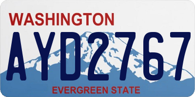WA license plate AYD2767
