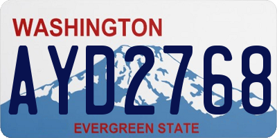 WA license plate AYD2768