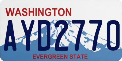 WA license plate AYD2770