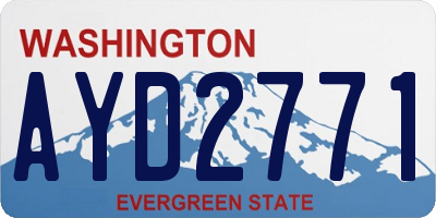 WA license plate AYD2771