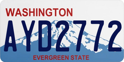 WA license plate AYD2772