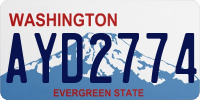 WA license plate AYD2774