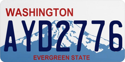 WA license plate AYD2776
