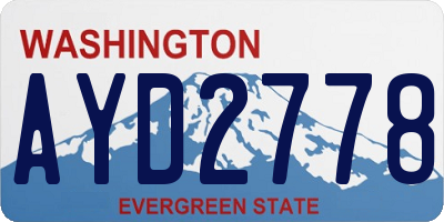 WA license plate AYD2778