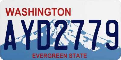WA license plate AYD2779