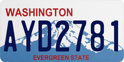 WA license plate AYD2781