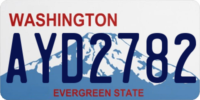 WA license plate AYD2782