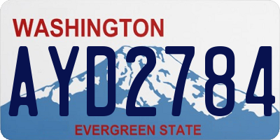 WA license plate AYD2784