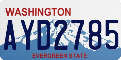 WA license plate AYD2785
