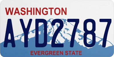WA license plate AYD2787