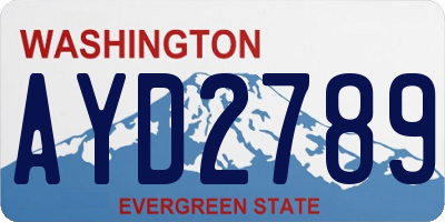 WA license plate AYD2789