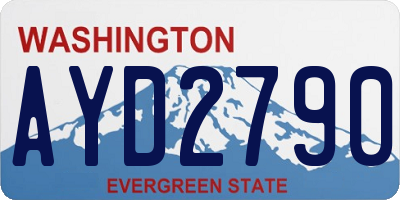 WA license plate AYD2790