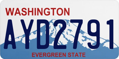 WA license plate AYD2791
