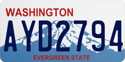 WA license plate AYD2794