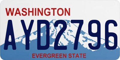 WA license plate AYD2796