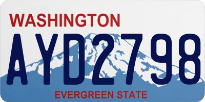 WA license plate AYD2798