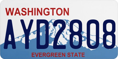 WA license plate AYD2808