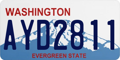 WA license plate AYD2811