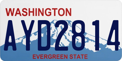 WA license plate AYD2814