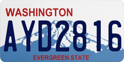 WA license plate AYD2816