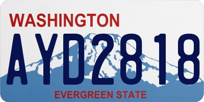 WA license plate AYD2818