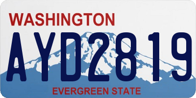 WA license plate AYD2819