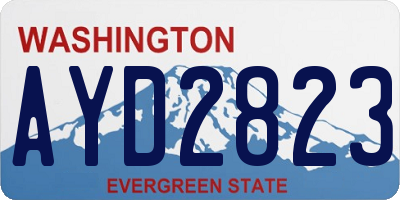 WA license plate AYD2823