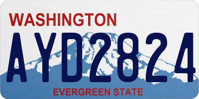 WA license plate AYD2824