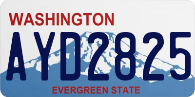 WA license plate AYD2825