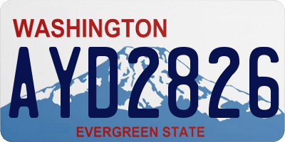 WA license plate AYD2826