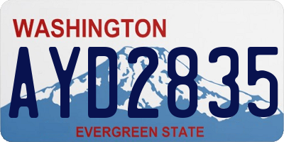 WA license plate AYD2835