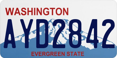 WA license plate AYD2842