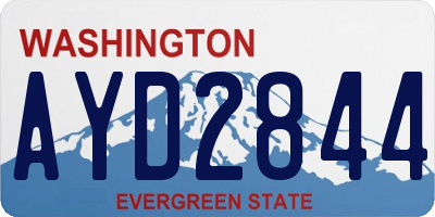WA license plate AYD2844