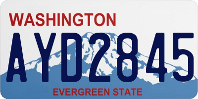 WA license plate AYD2845