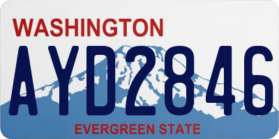 WA license plate AYD2846