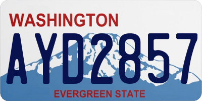 WA license plate AYD2857