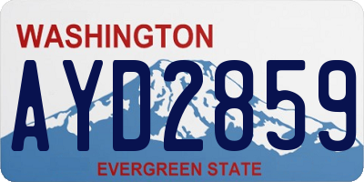 WA license plate AYD2859