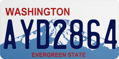 WA license plate AYD2864