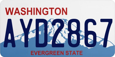 WA license plate AYD2867
