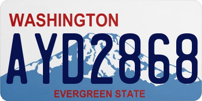 WA license plate AYD2868