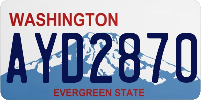 WA license plate AYD2870