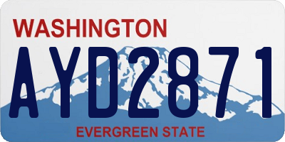 WA license plate AYD2871