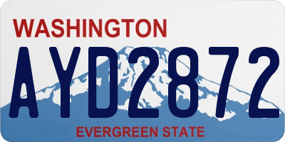 WA license plate AYD2872