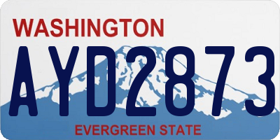 WA license plate AYD2873