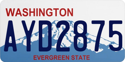WA license plate AYD2875