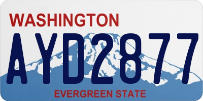 WA license plate AYD2877