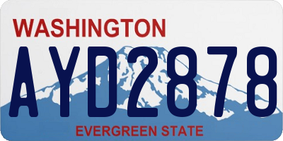 WA license plate AYD2878