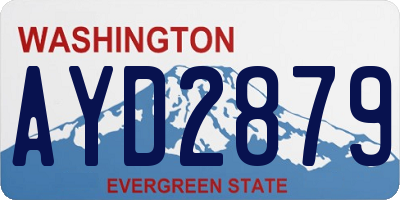 WA license plate AYD2879